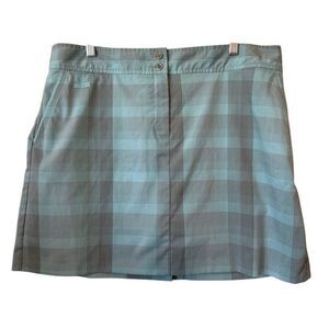 Izod FXG Cool FX Teal Plaid Golf Skort Sz 14 Tennis, Pickleball, Sports